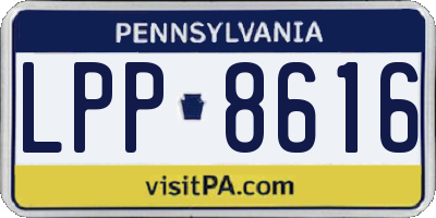 PA license plate LPP8616