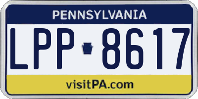 PA license plate LPP8617