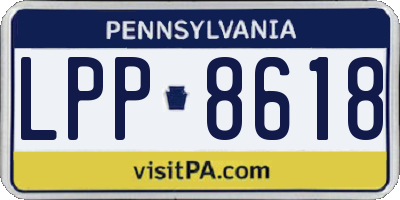 PA license plate LPP8618
