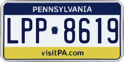PA license plate LPP8619