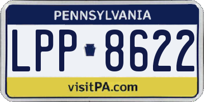 PA license plate LPP8622