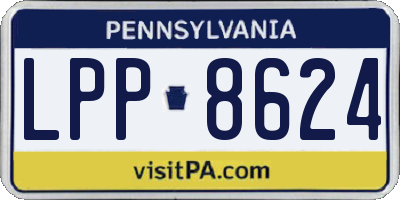 PA license plate LPP8624