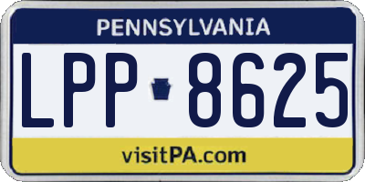 PA license plate LPP8625