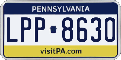 PA license plate LPP8630