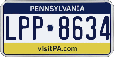 PA license plate LPP8634