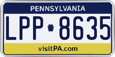 PA license plate LPP8635