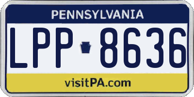 PA license plate LPP8636