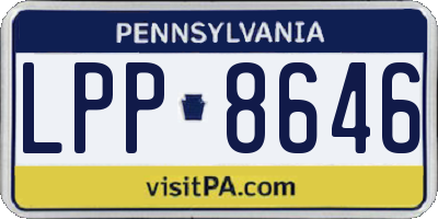 PA license plate LPP8646