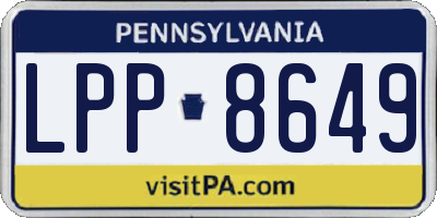 PA license plate LPP8649