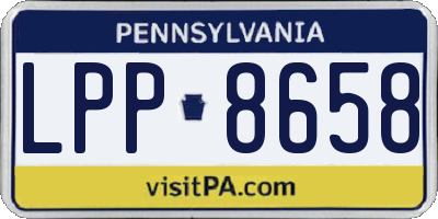 PA license plate LPP8658