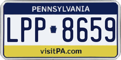 PA license plate LPP8659