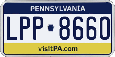 PA license plate LPP8660