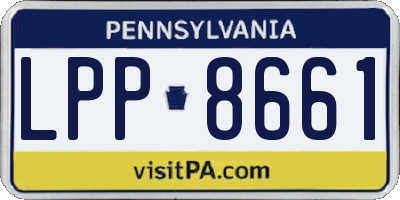 PA license plate LPP8661