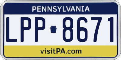 PA license plate LPP8671