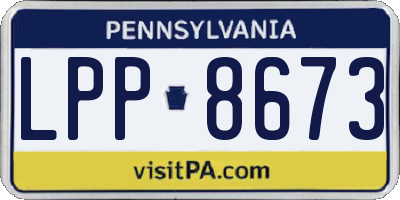 PA license plate LPP8673