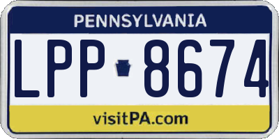 PA license plate LPP8674