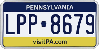 PA license plate LPP8679
