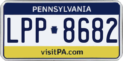 PA license plate LPP8682
