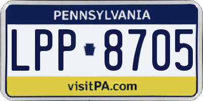 PA license plate LPP8705