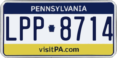 PA license plate LPP8714