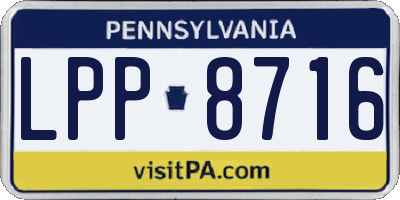 PA license plate LPP8716