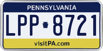 PA license plate LPP8721