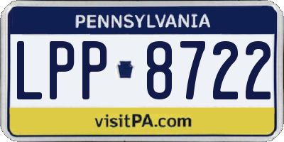 PA license plate LPP8722