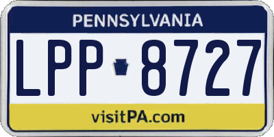 PA license plate LPP8727