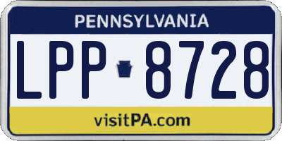 PA license plate LPP8728