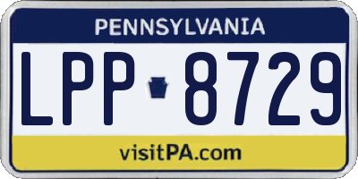 PA license plate LPP8729