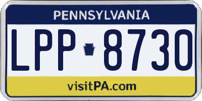 PA license plate LPP8730
