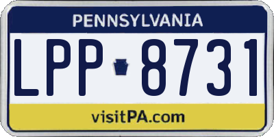 PA license plate LPP8731