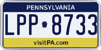PA license plate LPP8733