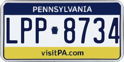 PA license plate LPP8734