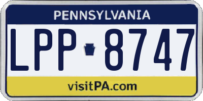 PA license plate LPP8747