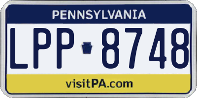 PA license plate LPP8748
