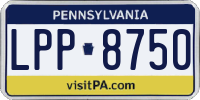 PA license plate LPP8750