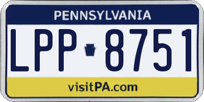 PA license plate LPP8751