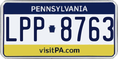PA license plate LPP8763