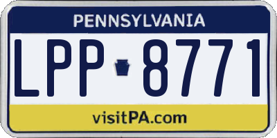 PA license plate LPP8771
