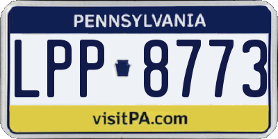 PA license plate LPP8773