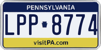 PA license plate LPP8774