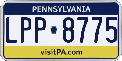 PA license plate LPP8775