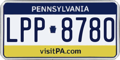 PA license plate LPP8780