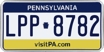 PA license plate LPP8782