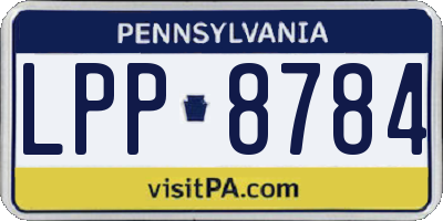 PA license plate LPP8784