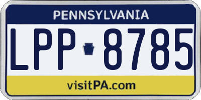 PA license plate LPP8785