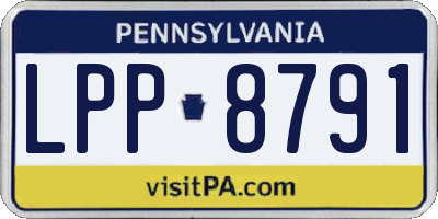 PA license plate LPP8791