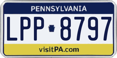 PA license plate LPP8797