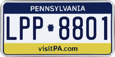 PA license plate LPP8801